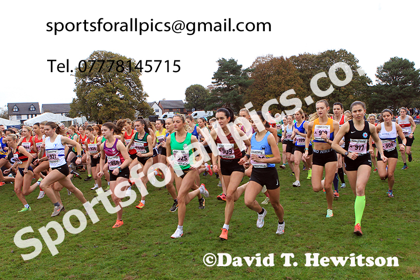 Senior Womens 2024 National Cross Country Relays, Berry Hill Park, Mansfield.   Photo: David T. Hewitson/Sports for All Pics
